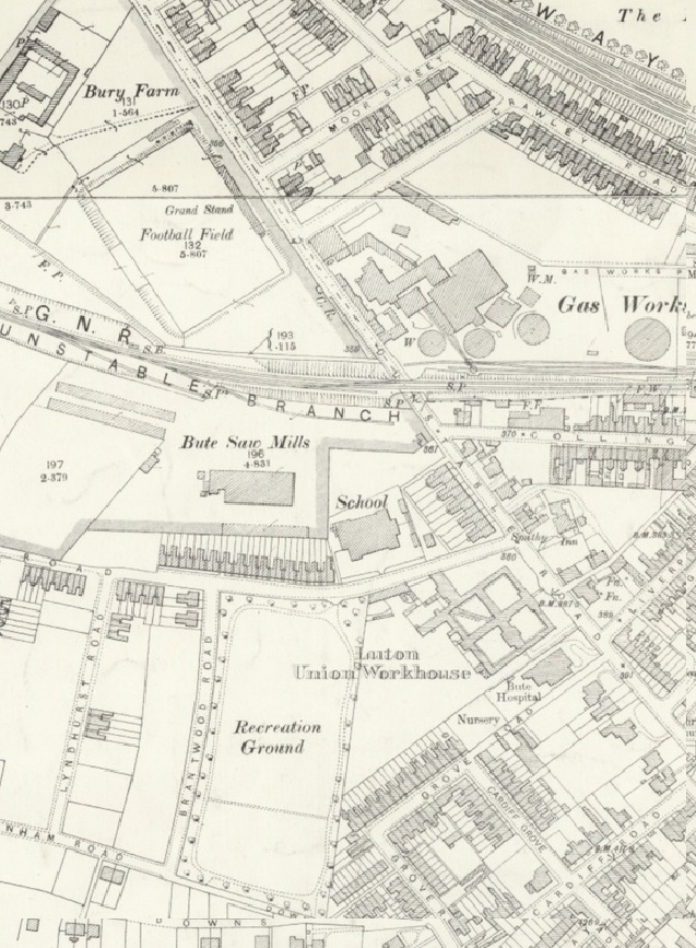 Luton - Bury Park : Map credit National Library of Scotland